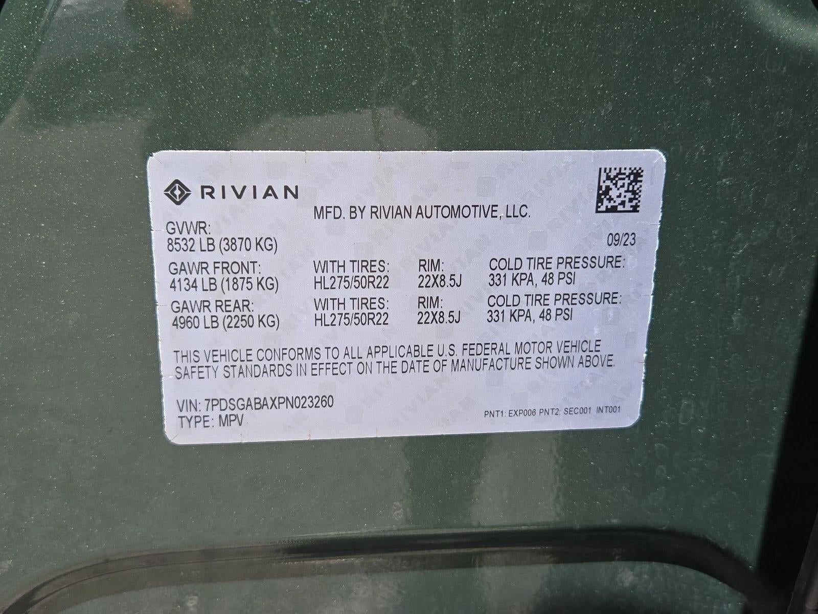 2023 Rivian R1S Adventure Quad-Motor Large Pack