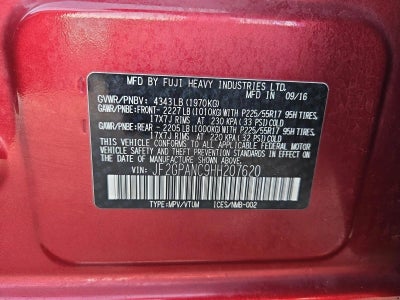 2017 Subaru Crosstrek 2.0i Limited CVT