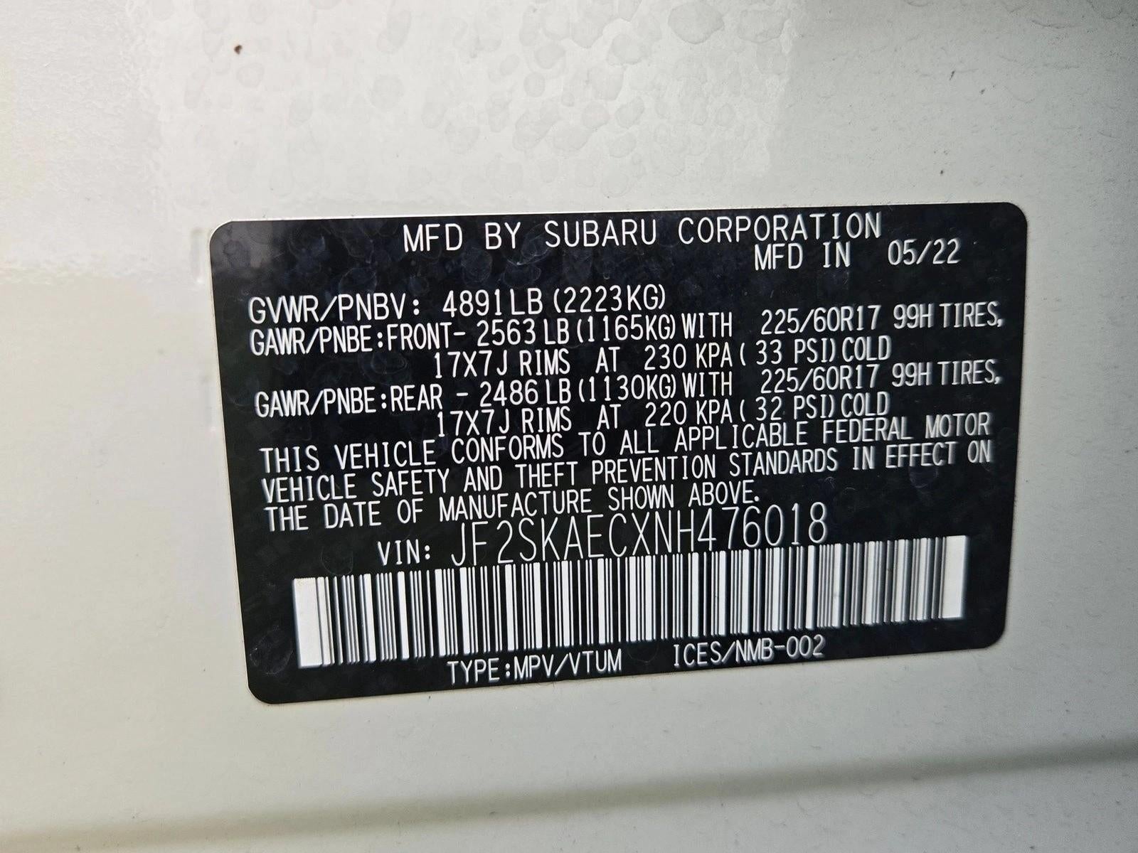 2022 Subaru Forester Premium CVT