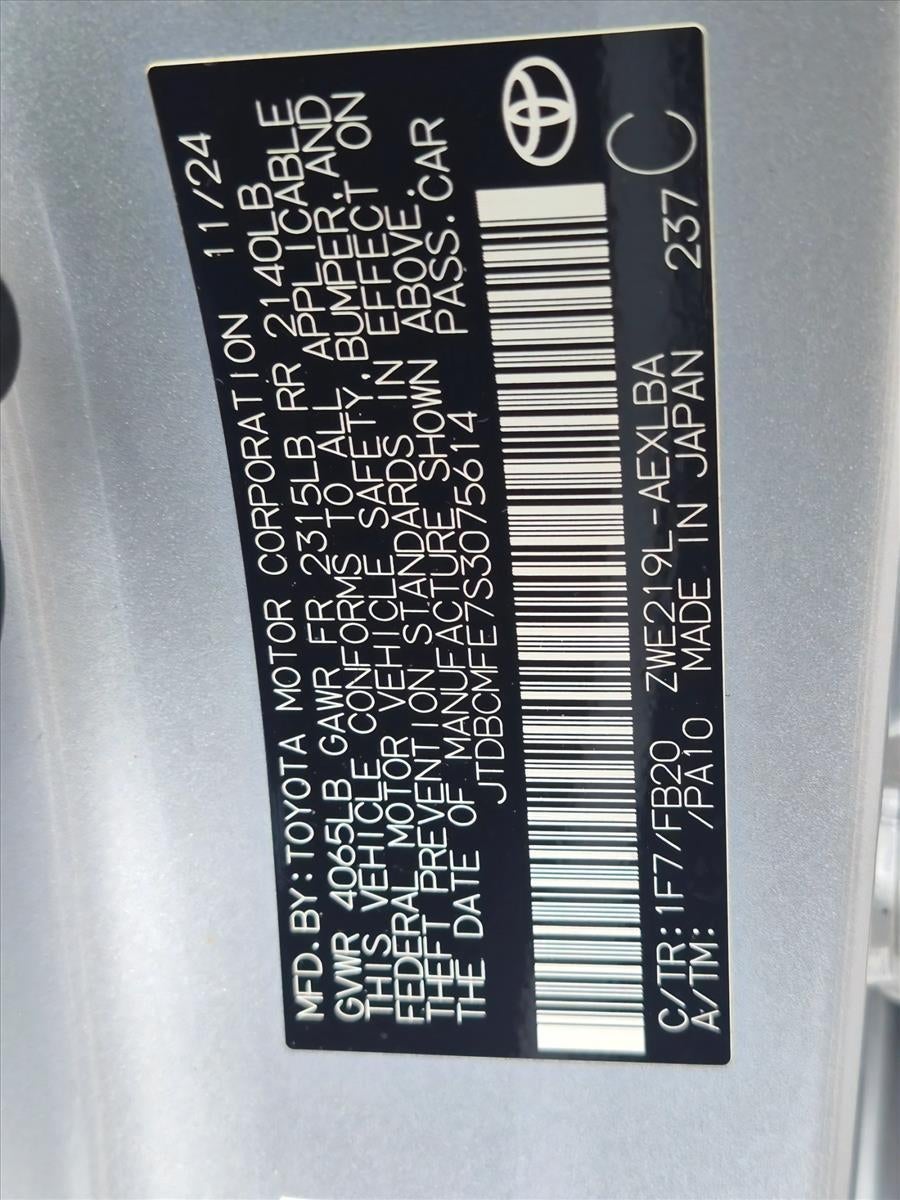 2025 Toyota Corolla Hybrid LE FWD (Natl)
