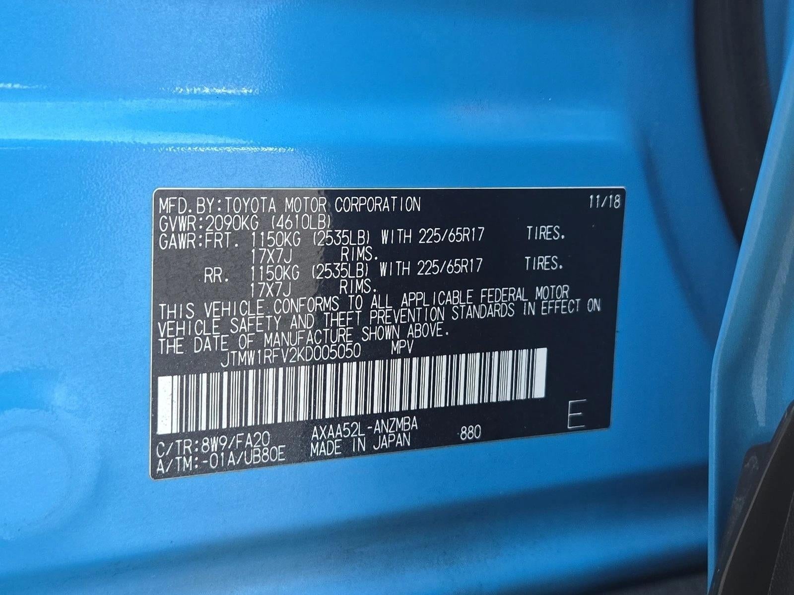 2019 Toyota RAV4 XLE FWD (GS)