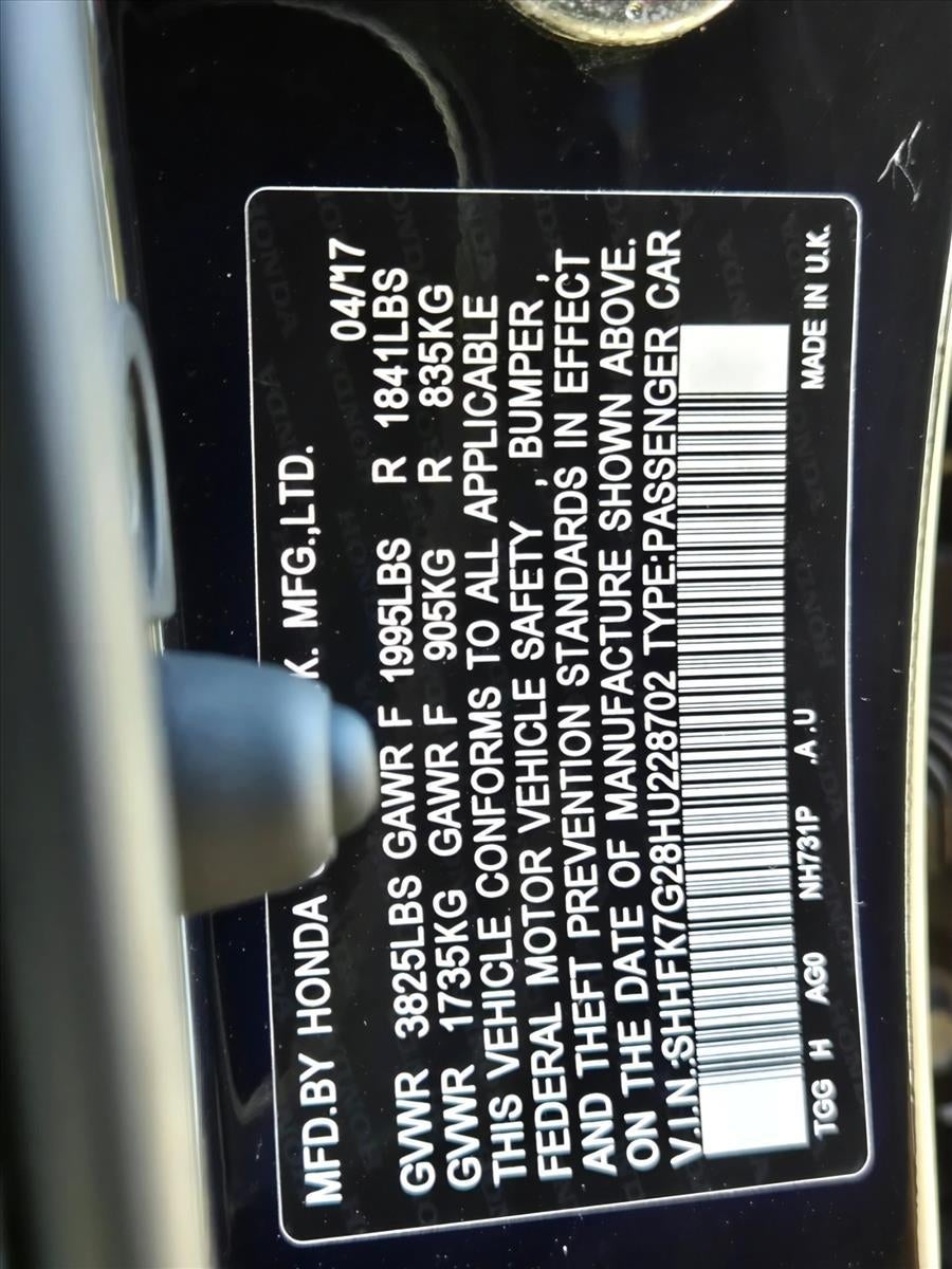 2017 Honda Civic Hatchback LX Manual