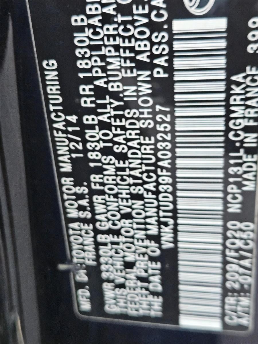 2015 Toyota Yaris 3dr Liftback Man L (Natl)