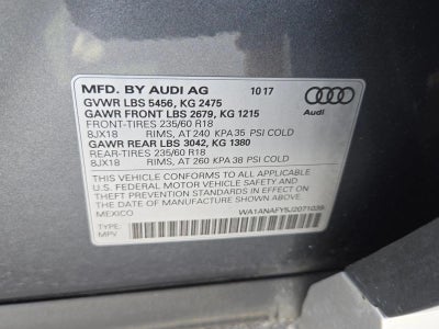 2018 Audi Q5 2.0 TFSI Premium