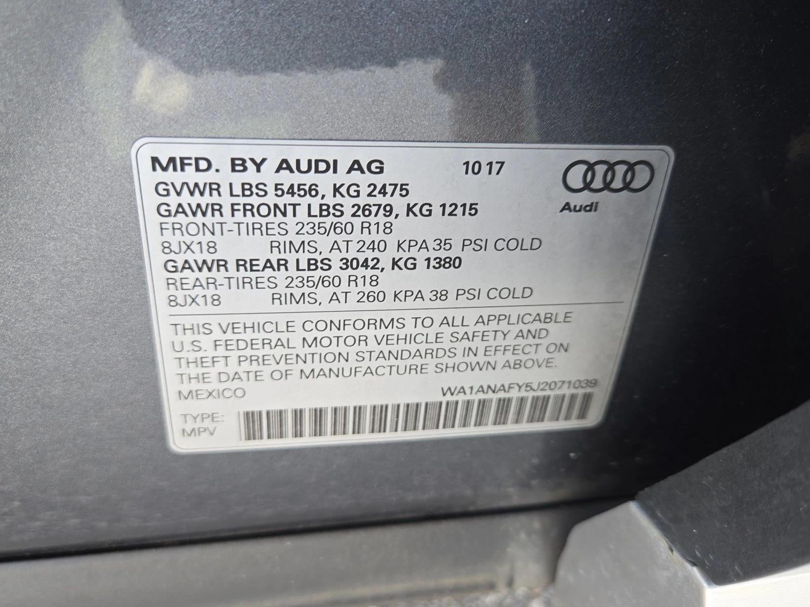 2018 Audi Q5 2.0 TFSI Premium