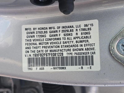 2015 Honda Civic Sedan EX-L CVT