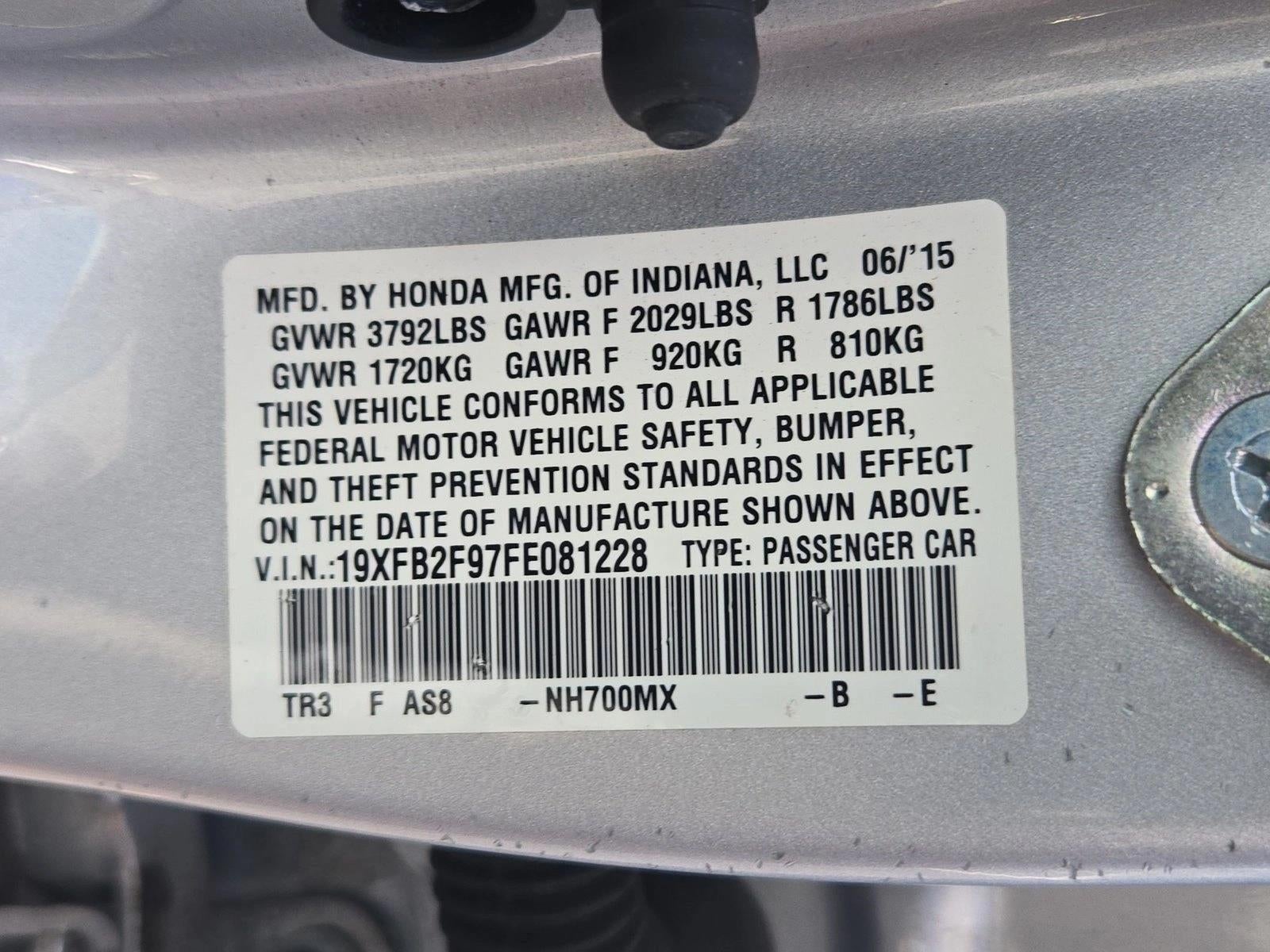 2015 Honda Civic Sedan EX-L CVT