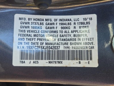 2018 Honda Civic Sedan LX CVT