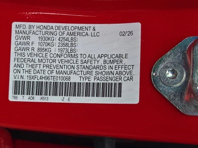 2026 Honda Civic Hatchback Hybrid Sport Touring CVT