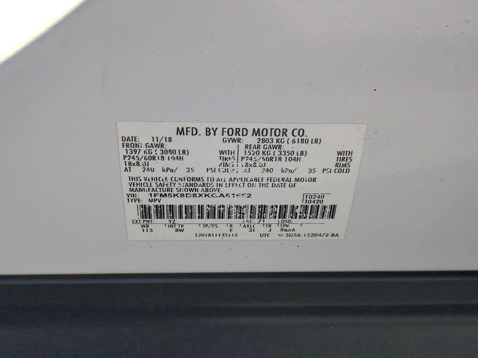 2019 Ford Explorer XLT 4WD