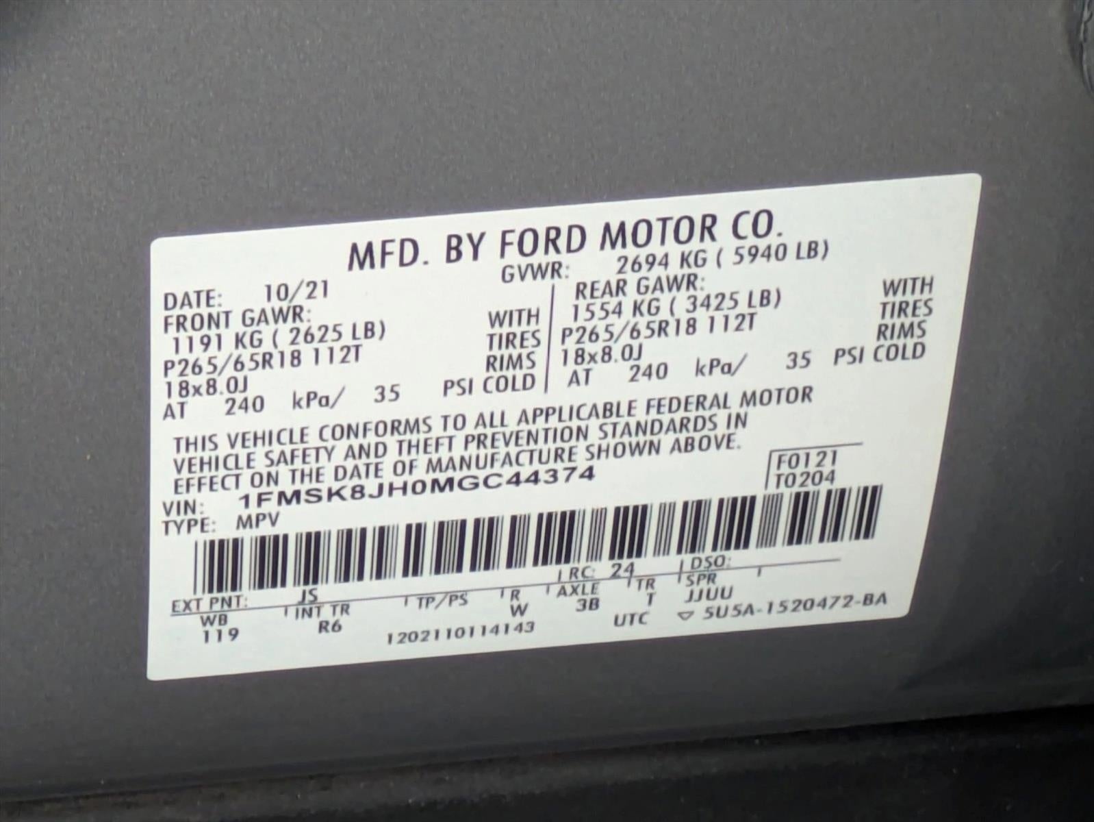 2021 Ford Explorer Timberline 4WD