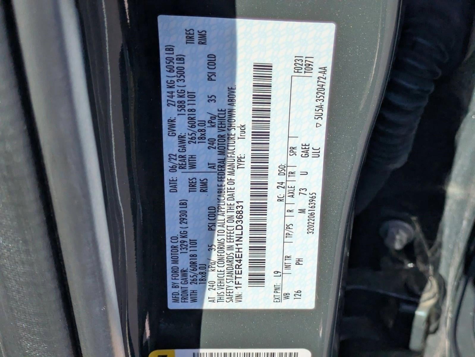 2022 Ford Ranger XLT 2WD SuperCrew 5' Box