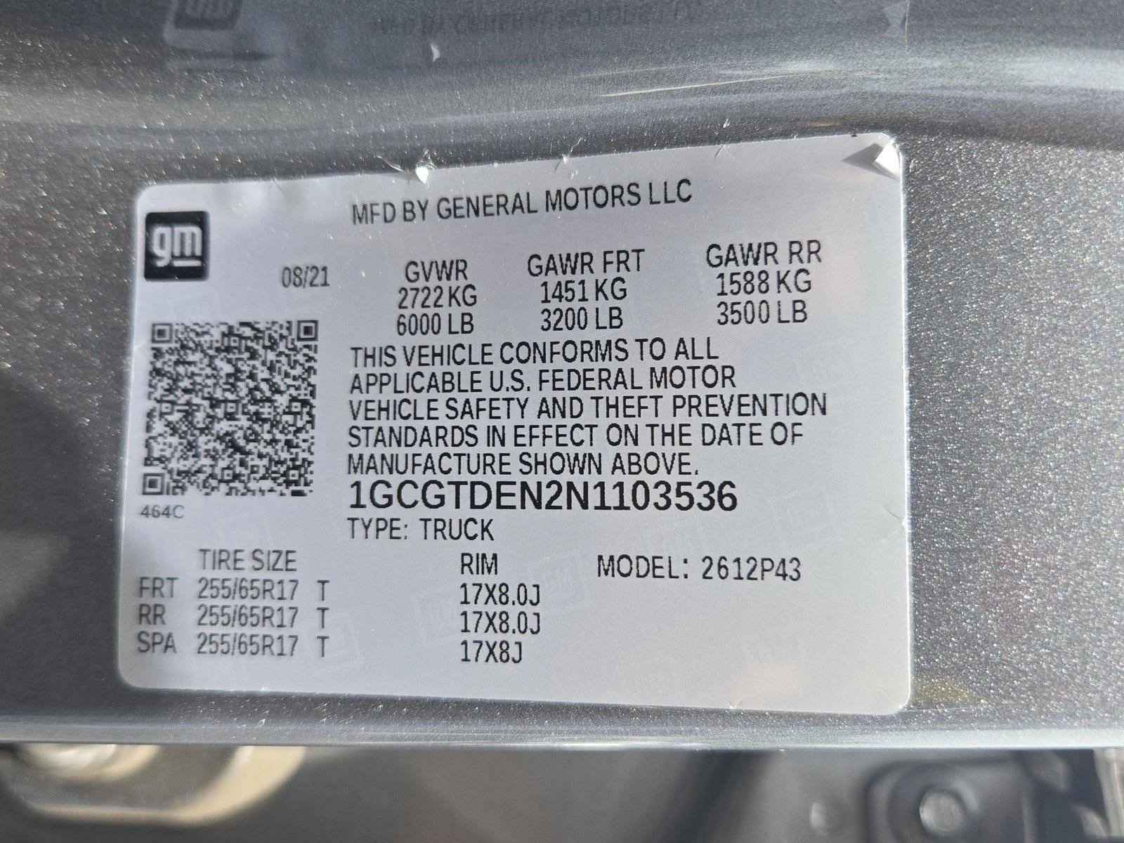 2022 Chevrolet Colorado Crew Cab Short Box 4-Wheel Drive Z71