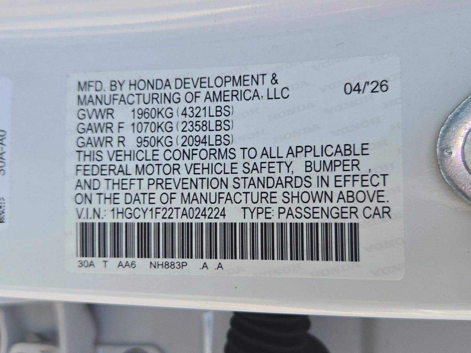 2026 Honda Accord Sedan LX CVT