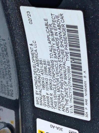 2023 Honda Accord Sedan LX CVT