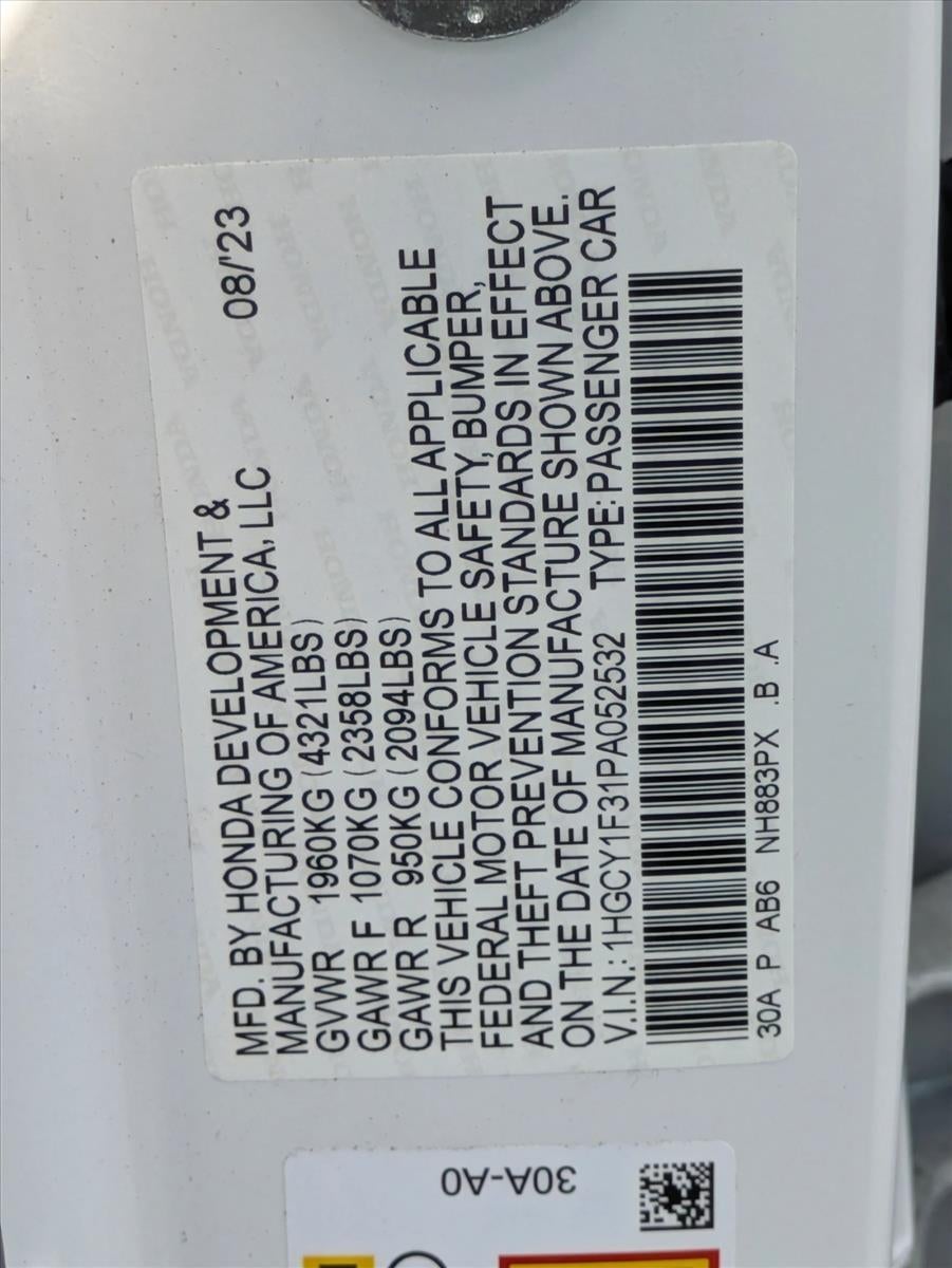 2023 Honda Accord Sedan EX CVT