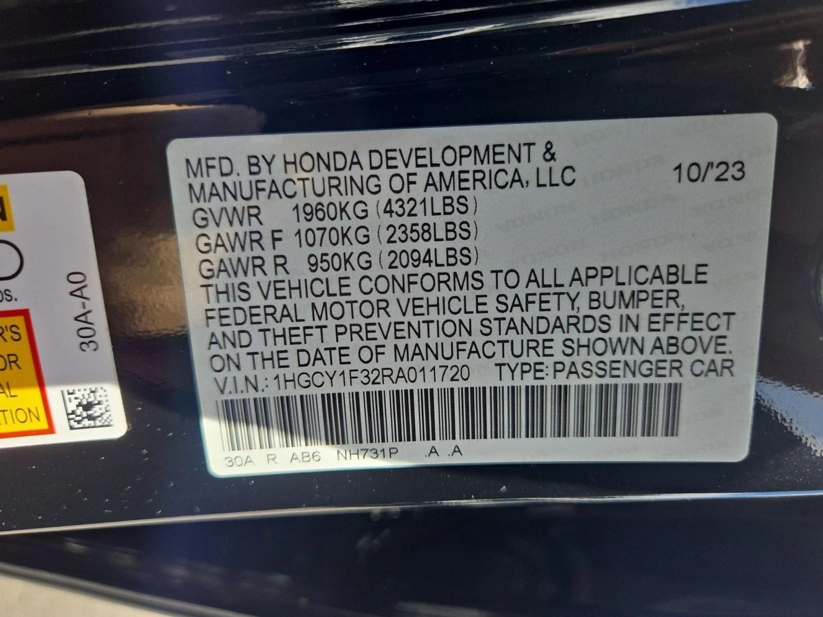 2024 Honda Accord Sedan EX CVT