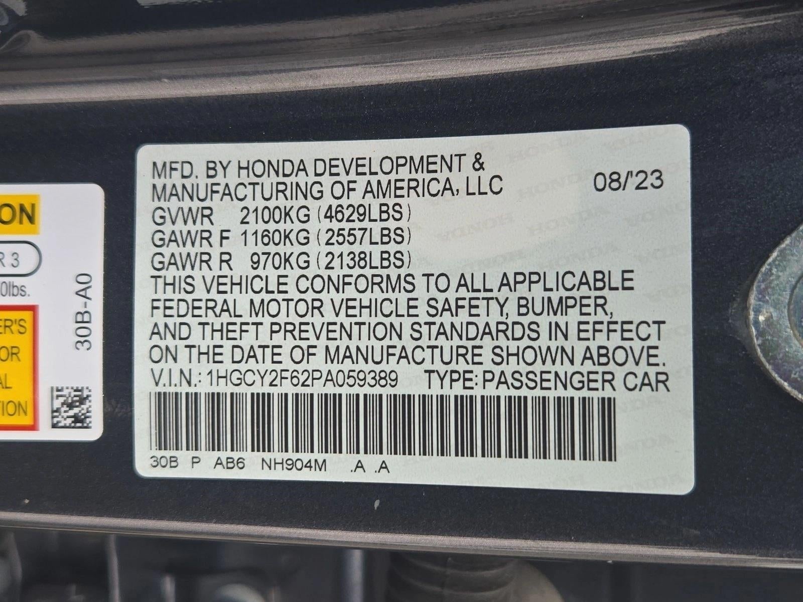 2023 Honda Accord Hybrid EX-L Sedan
