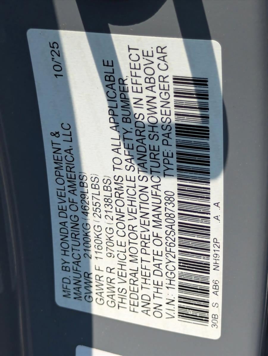 2025 Honda Accord Hybrid EX-L Sedan