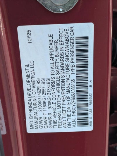 2025 Honda Accord Hybrid EX-L Sedan