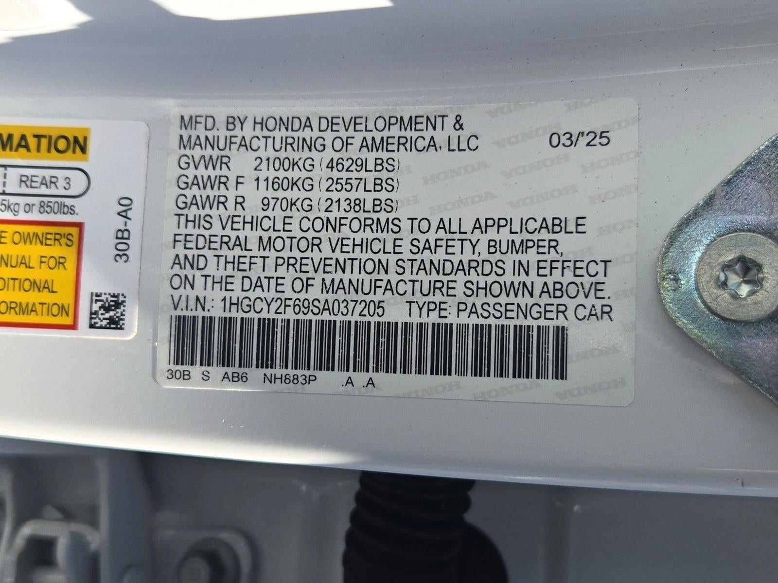 2025 Honda Accord Hybrid EX-L Sedan