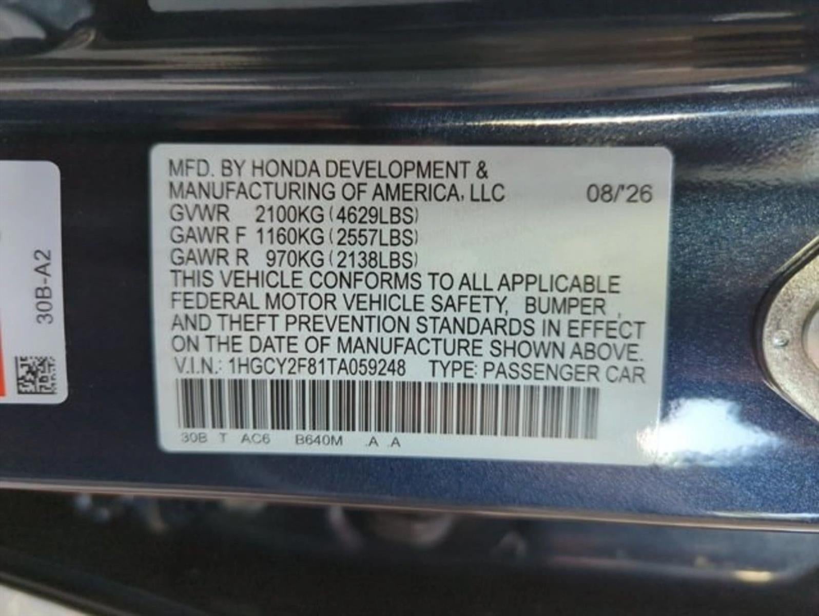 2026 Honda Accord Hybrid Touring Sedan