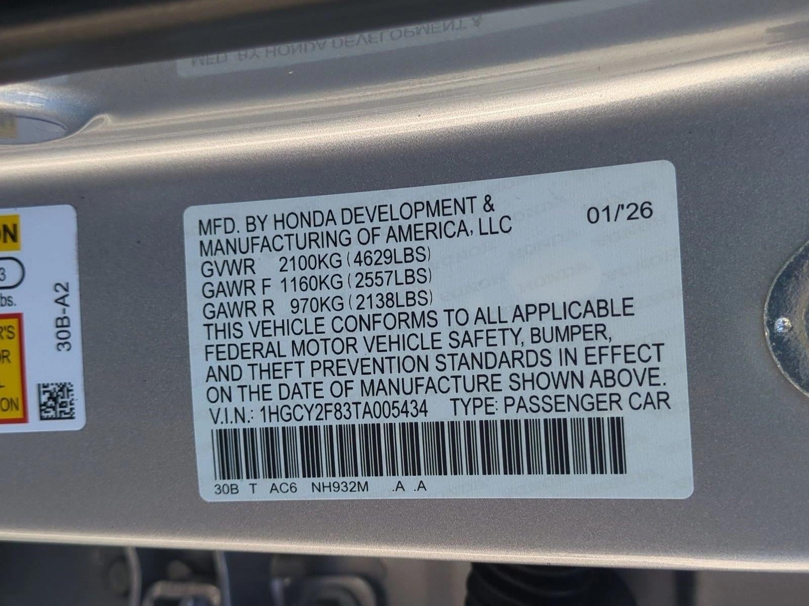 2026 Honda Accord Hybrid Touring Sedan