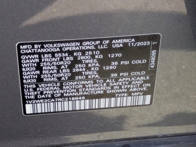 2024 Volkswagen Atlas Cross Sport 2.0T SE w/Technology FWD