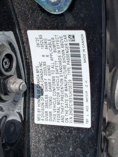 2020 Honda Civic Si Sedan Manual
