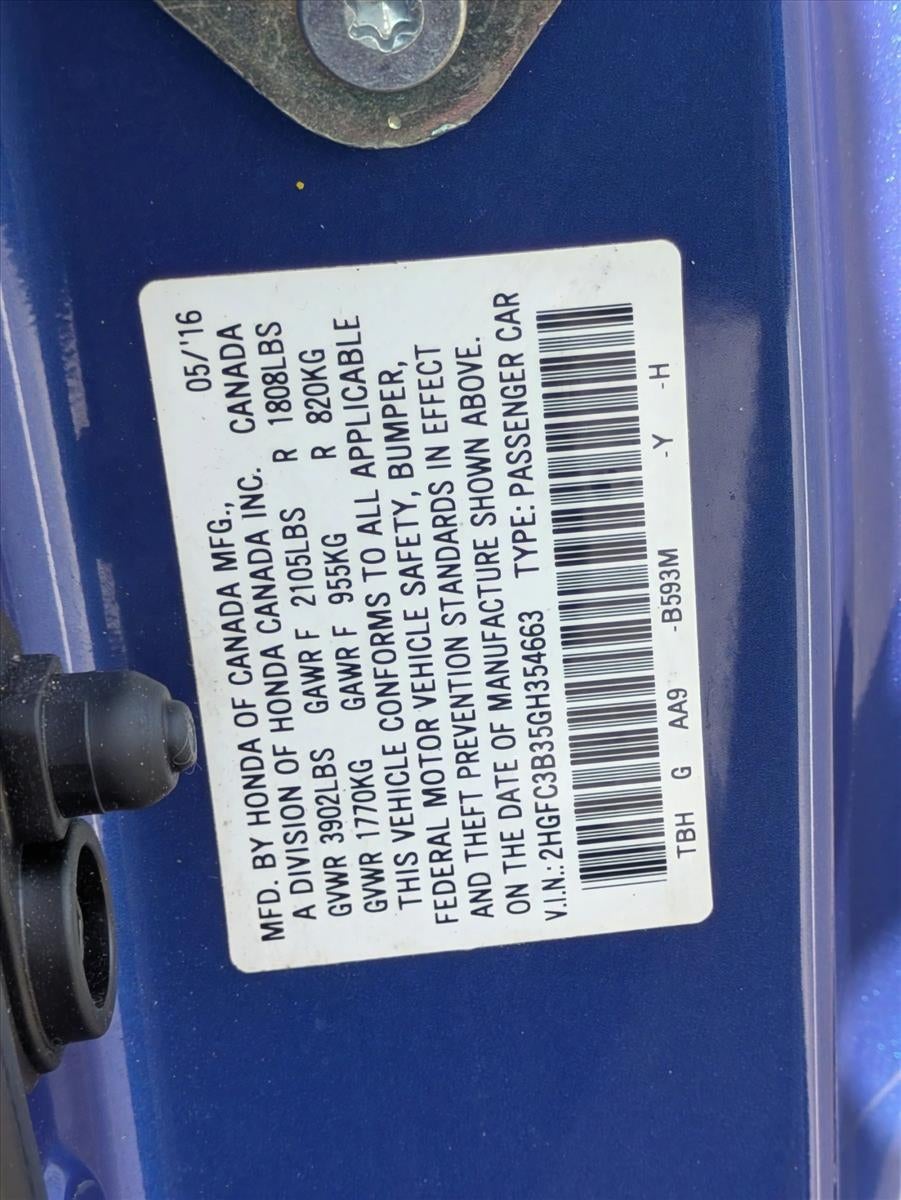 2016 Honda Civic Coupe EX-T CVT