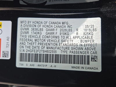 2025 Honda Civic Sedan LX CVT