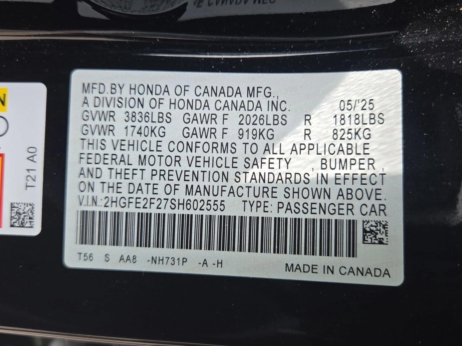 2025 Honda Civic Sedan LX CVT