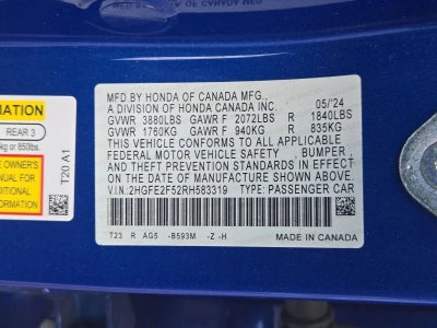 2024 Honda Civic Sedan Sport CVT