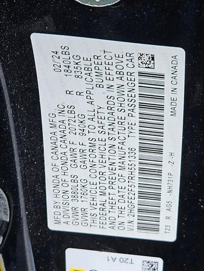 2024 Honda Civic Sedan Sport CVT