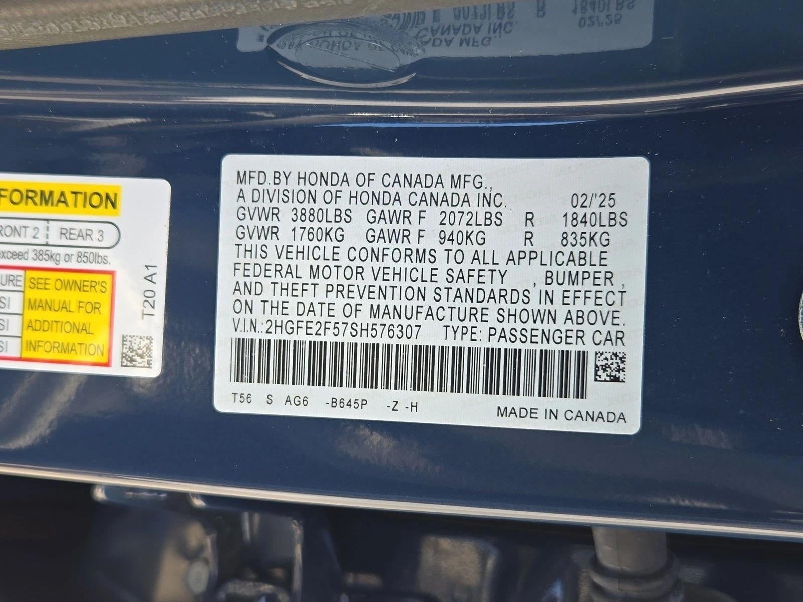 2025 Honda Civic Sedan Sport CVT