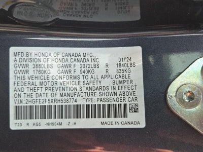 2024 Honda Civic Sedan Sport CVT