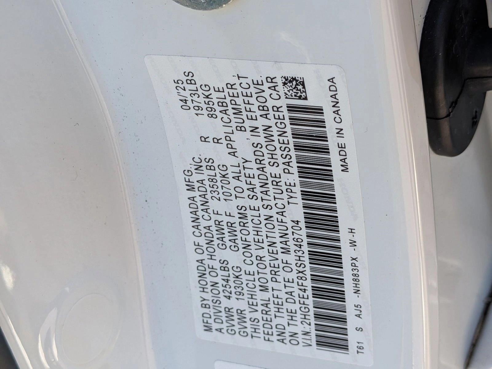 2025 Honda Civic Sedan Hybrid Sport Touring CVT