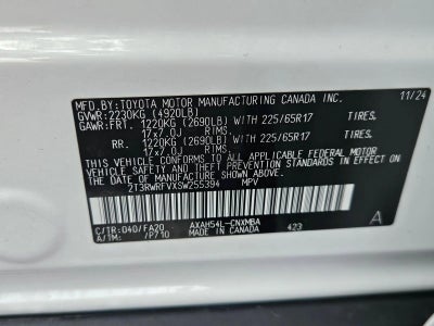 2025 Toyota RAV4 Hybrid XLE AWD (Natl)