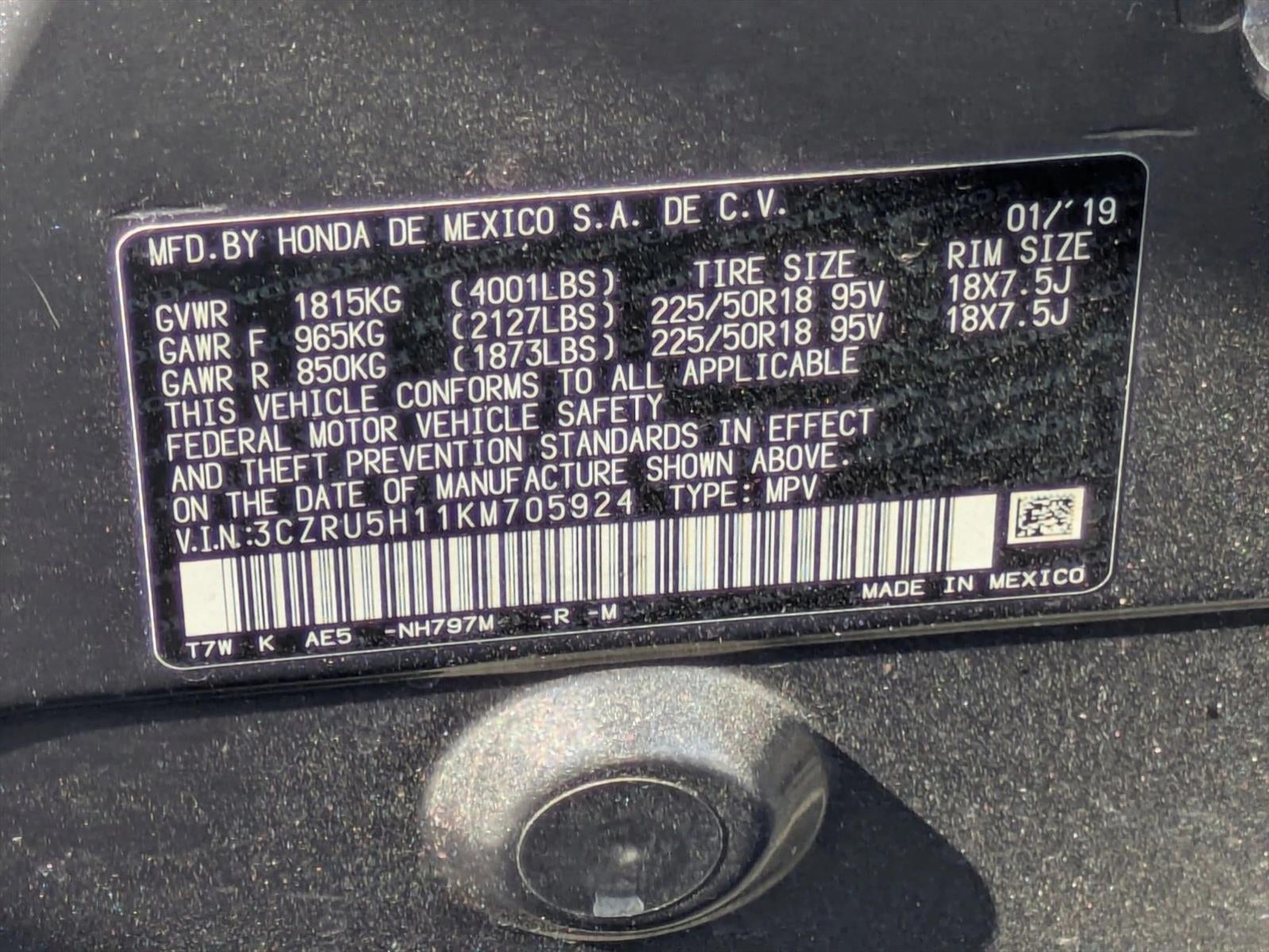 2019 Honda HR-V Sport 2WD CVT