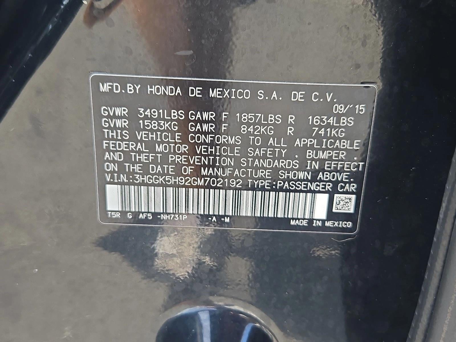2016 Honda Fit EX-L CVT with Navigation