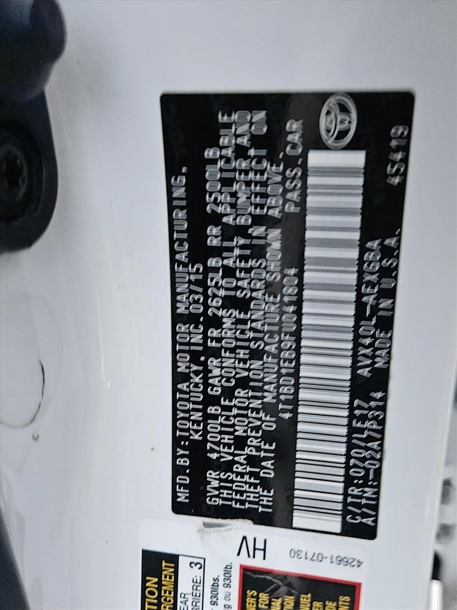 2015 Toyota Avalon Hybrid 4dr Sdn XLE Touring (Natl)