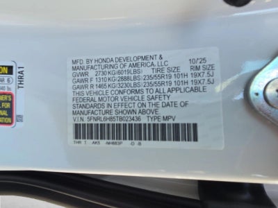 2026 Honda Odyssey Touring Auto
