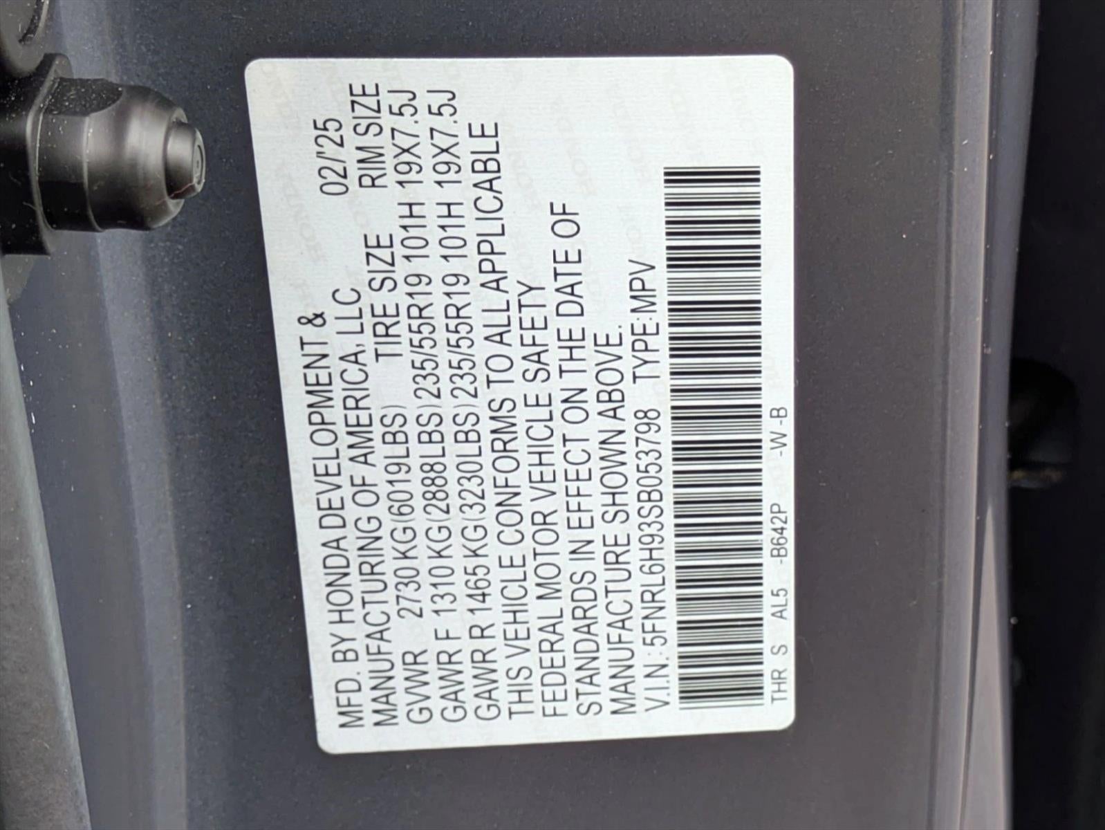 2025 Honda Odyssey Elite Auto