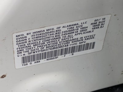 2016 Honda Pilot 2WD EX