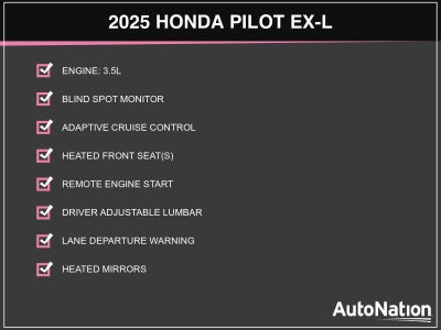 2025 Honda Pilot EX-L 2WD