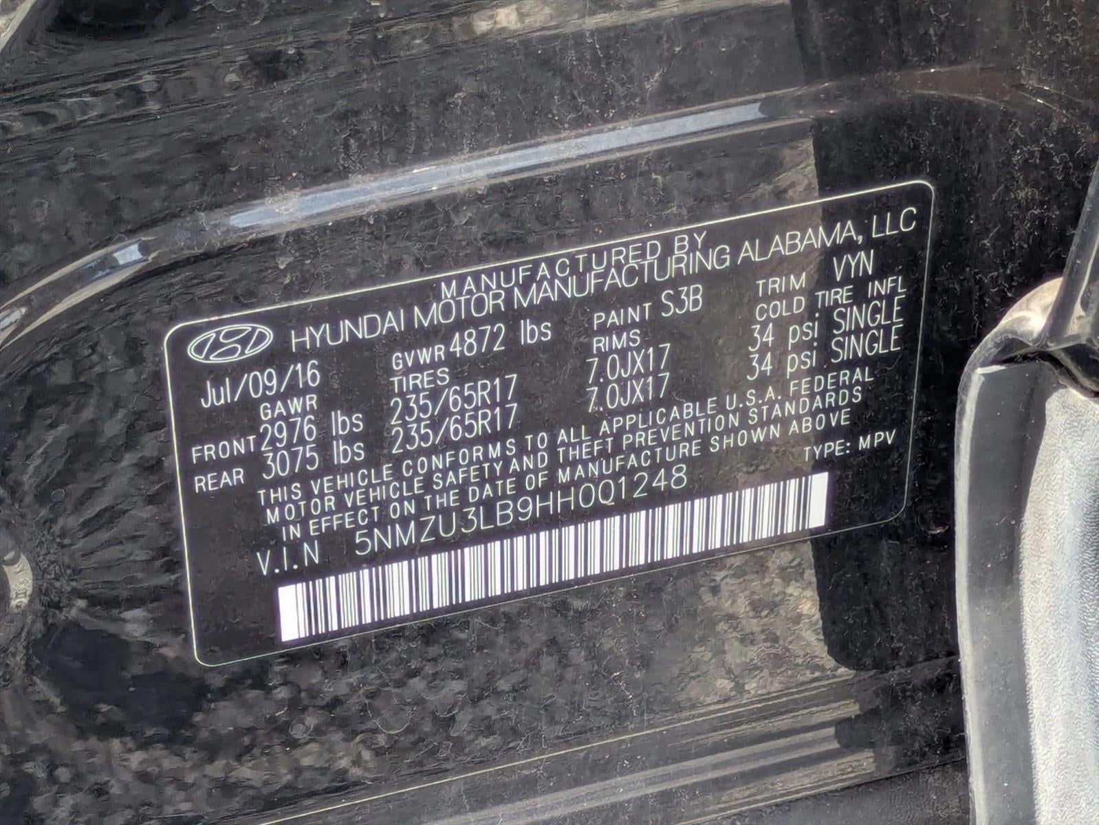 2017 Hyundai Santa Fe Sport 2.4L Auto