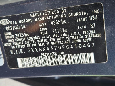 2015 Kia Optima 4dr Sdn EX