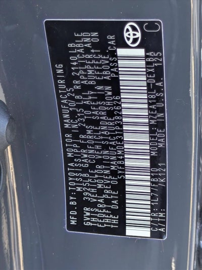 2026 Toyota Corolla LE CVT (Natl)