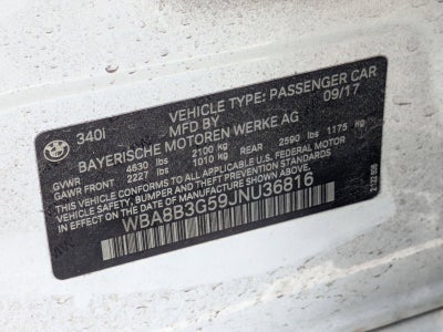 2018 BMW 340i Sedan