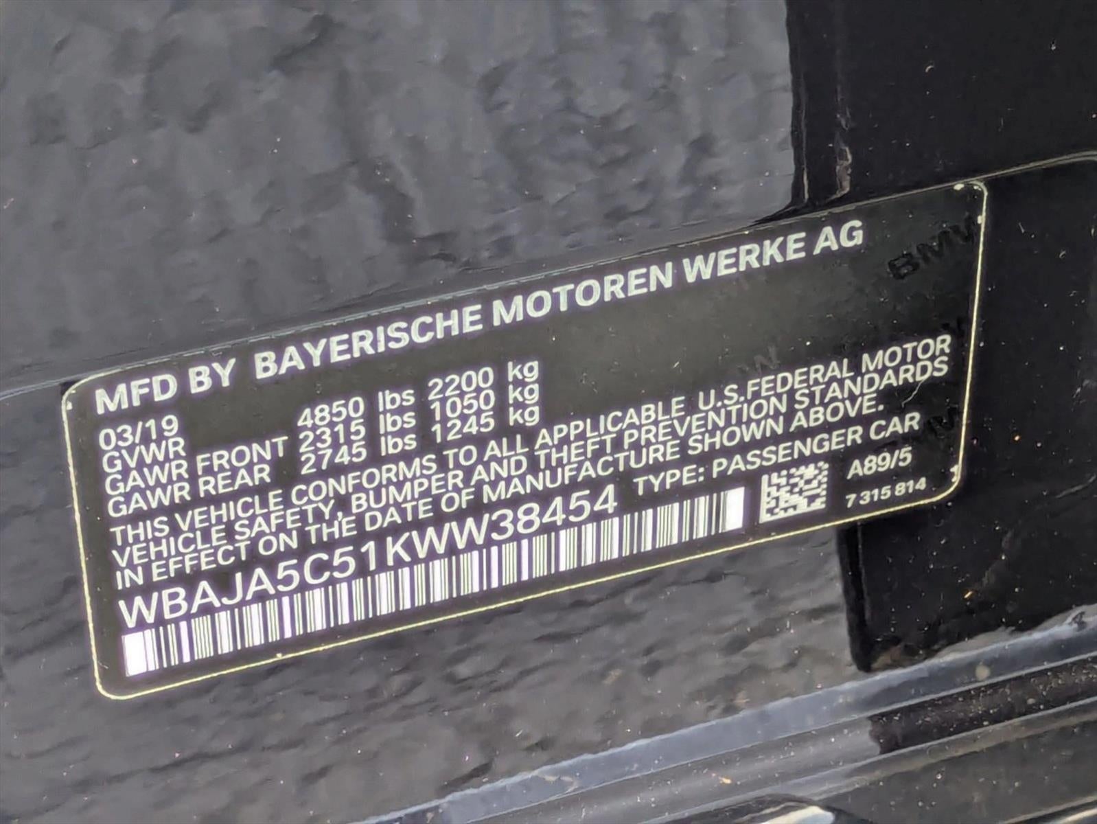 2019 BMW 530i Sedan